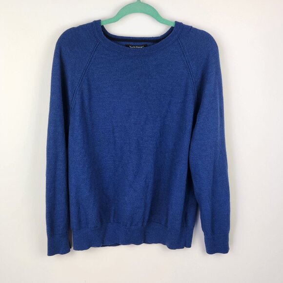 Banana Republic 100% Italian Merino Wool Raglan Crewneck Sweater sz XL Flawed - Picture 2 of 9